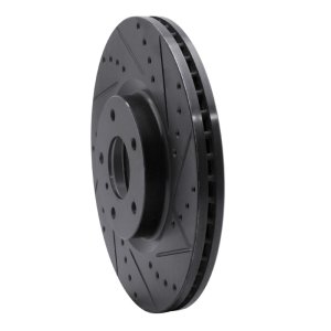 Infiniti FX35 Brake Rotor (1) - Front Right - R1 Concepts - Drilled & Slotted - Black - `03-`23